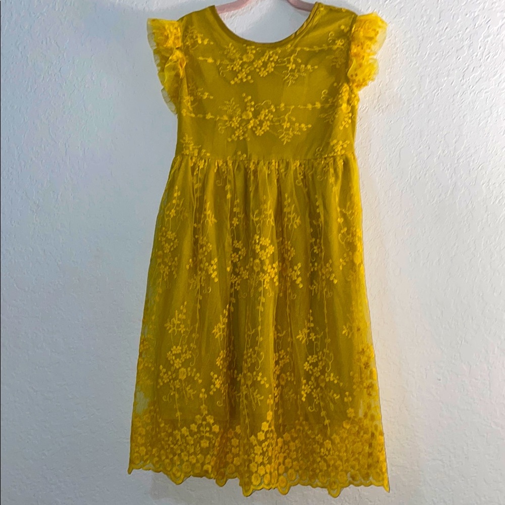 NWT Sunny Yellow Flutter Sleeve Sundress